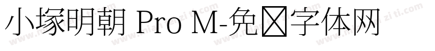 小塚明朝 Pro M字体转换
